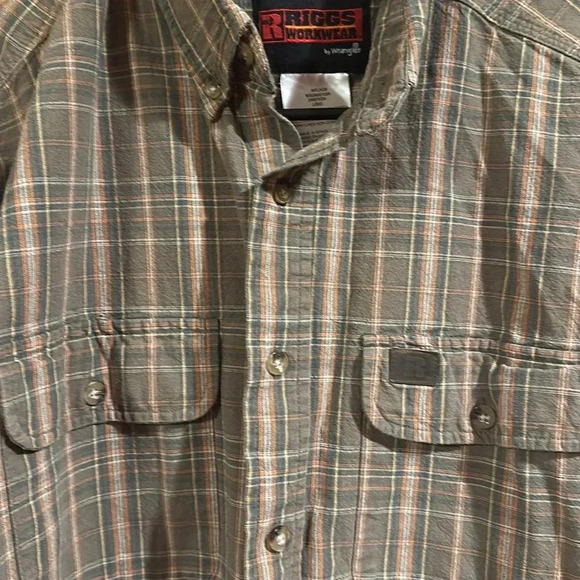Wrangler Riggs Workwear Button Down Long Sleeve Vintage - Picture 2 of 6